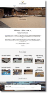 Total Surfaces Screenshot | Web Design Hull